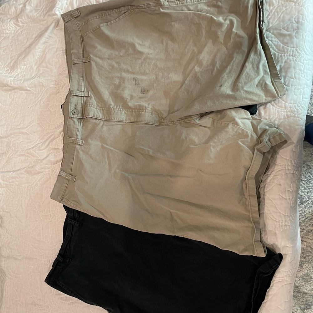 2 wrangler 44 khaki shorts
